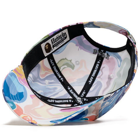A Bathing Ape Art Camo One Point Panel Strapback - White