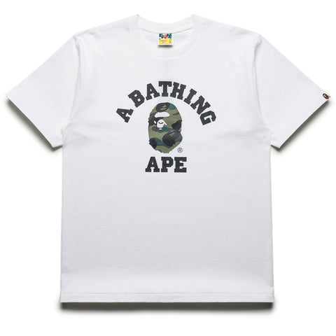 A Bathing Ape 1st Camo College Tee - White/Green