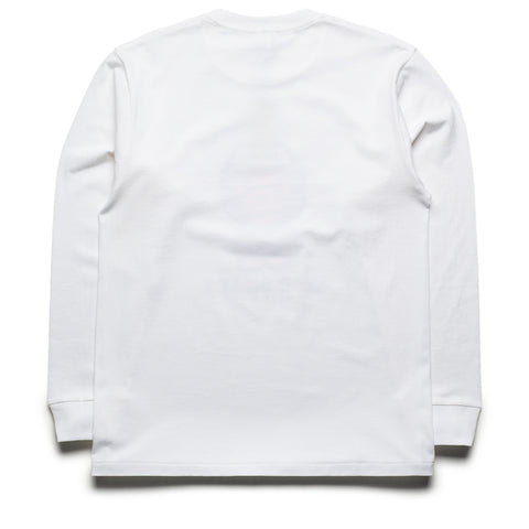 A Bathing Ape 1st Camo Milo Shark FZH L/S Tee - White/Orange