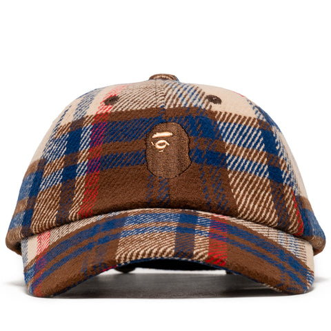 A Bathing Ape Bape Check Panel Strapback - Red