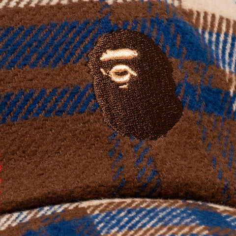 A Bathing Ape Bape Check Panel Strapback - Red