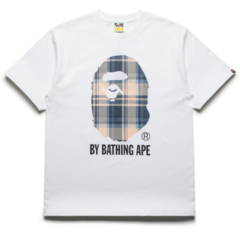 A Bathing Ape Bape Check By Bathing Ape Tee - White/Blue