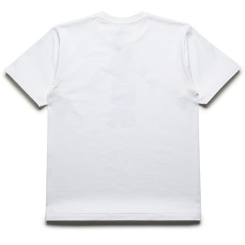 A Bathing Ape Bape Check College Tee - White/Red