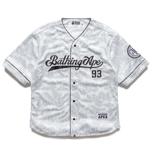 A Bathing Ape Camo Stripe Baseball Jersey - Gray
