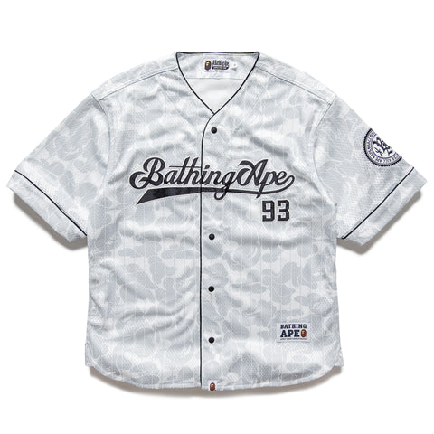 A Bathing Ape Camo Stripe Baseball Jersey - Gray