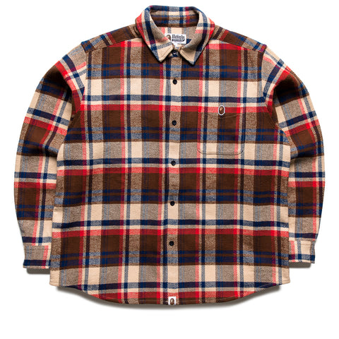 A Bathing Ape Bape Check Shirt - Red