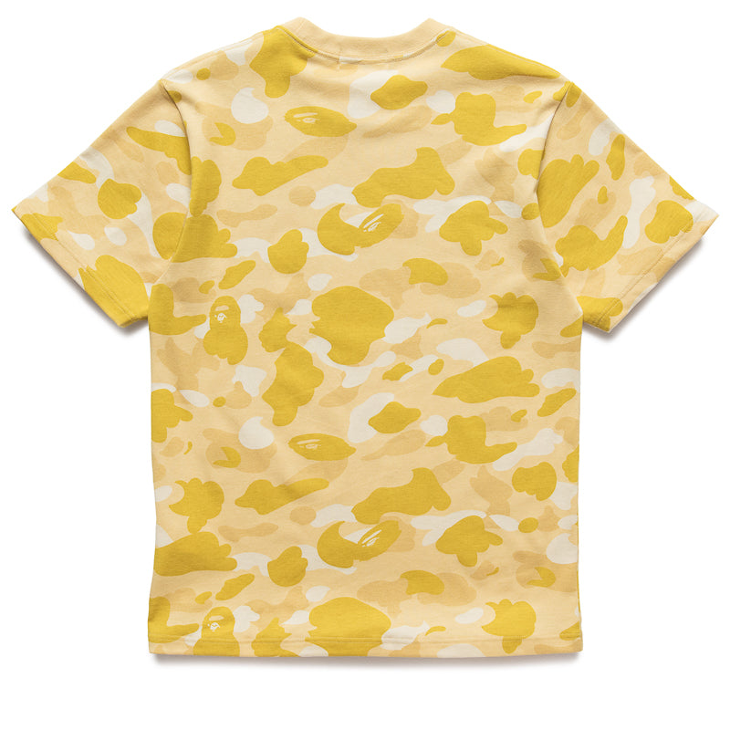 A Bathing Ape Color Camo College Tee in Yellow XL