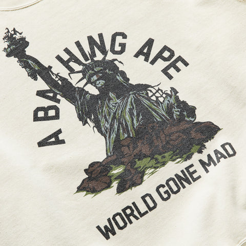A Bathing Ape Destroy Washed Effect Crewneck - Ivory