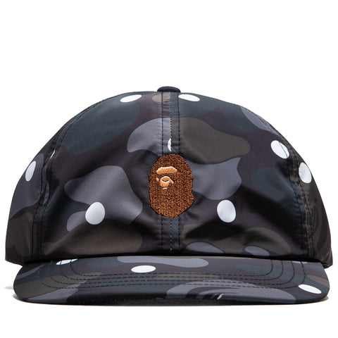 A Bathing Ape Bape Dot Camo One Point Panel Cap - Black