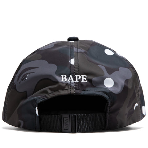 A Bathing Ape Bape Dot Camo One Point Panel Cap - Black