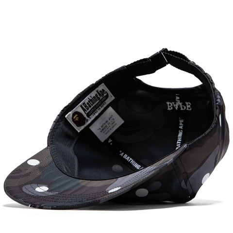 A Bathing Ape Bape Dot Camo One Point Panel Cap - Black