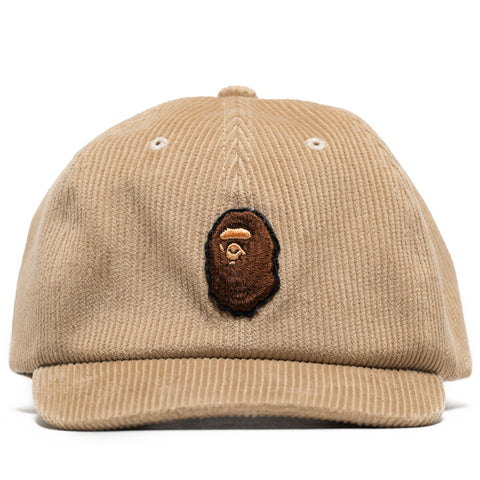 A Bathing Ape Ape Head Corduroy Strapback - Beige