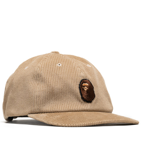 A Bathing Ape Ape Head Corduroy Strapback - Beige