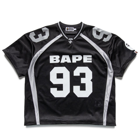 A Bathing Ape Line Camo Jacquard Football Jersey - Black
