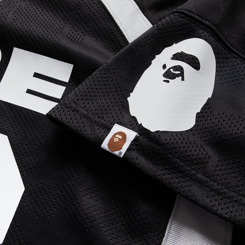 A Bathing Ape Line Camo Jacquard Football Jersey - Black