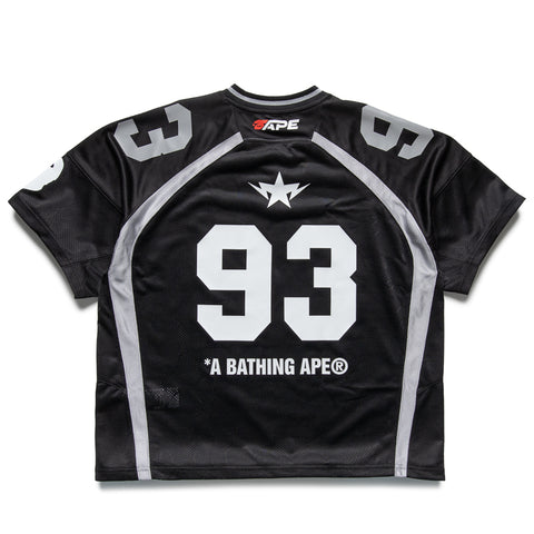 A Bathing Ape Line Camo Jacquard Football Jersey - Black