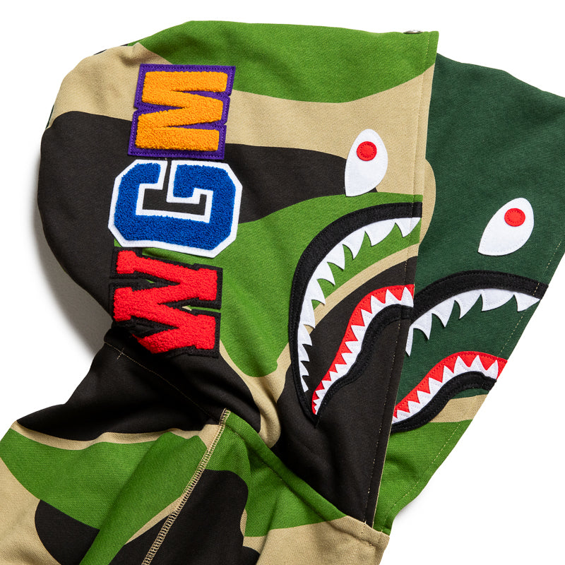 ★WGM★ APE abc camo green シャークパーカー L パーカー A BATHING APE - ☆激レア☆ APE abc camo green シャークパーカー L