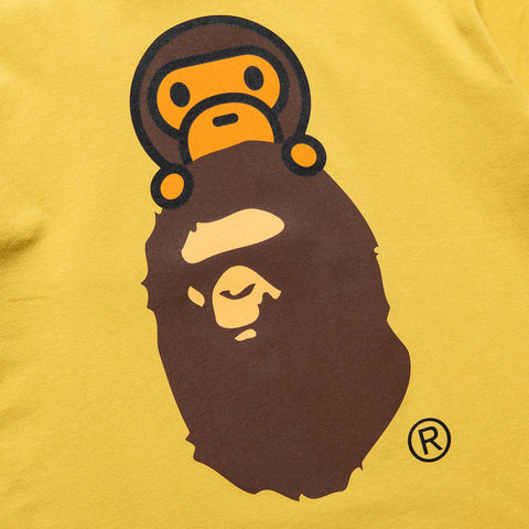A Bathing Ape Milo On Ape Head Tee - Yellow