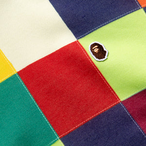 A Bathing Ape Multi Color Patchwork Pullover Hoodie - Multi