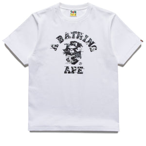 A Bathing Ape Multi Pixel Camo College Tee - White/Black