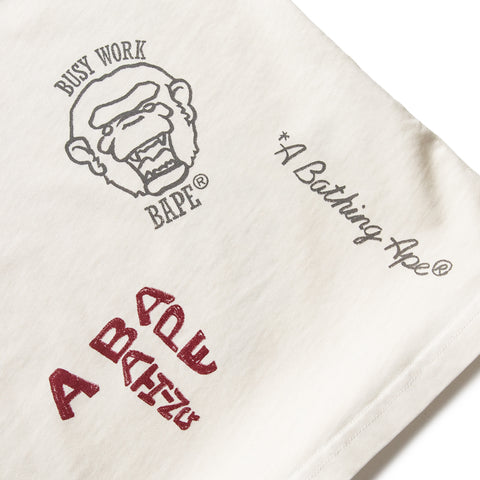 A Bathing Ape Overall Print Tee - Ivory