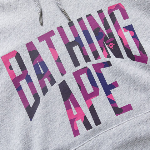 A Bathing Ape NYC Logo Pullover Hoodie - Gray