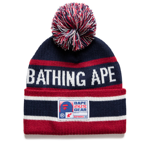 A Bathing Ape Pom Pom Beanie - Navy
