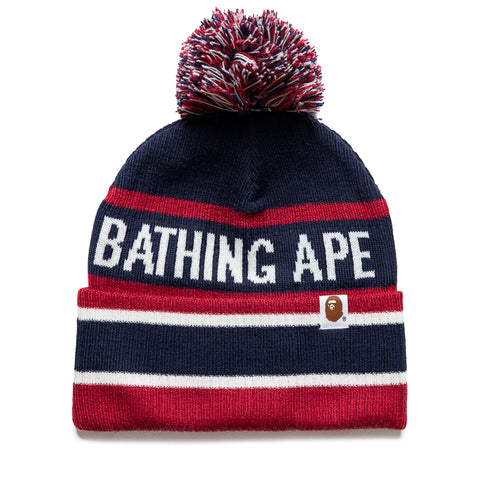 A Bathing Ape Pom Pom Beanie - Navy