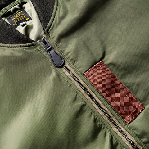 A Bathing Ape Shark MA-1 Bomber Jacket - Olive Drab