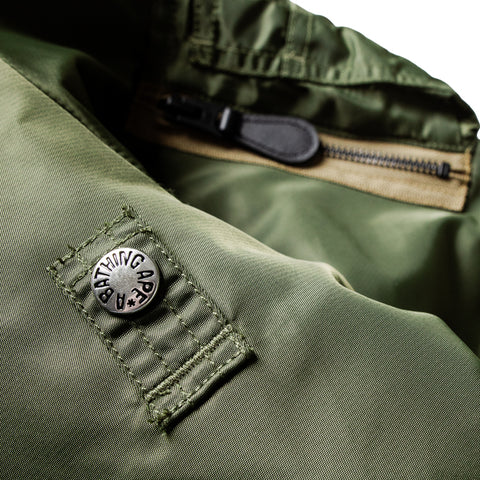 A Bathing Ape Shark MA-1 Bomber Jacket - Olive Drab