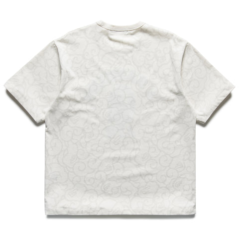 A Bathing Ape Washed Cloud Camo College Tee - Ivory
