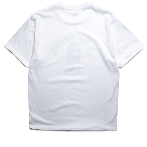 A Bathing Ape Wild Leopard Pattern College Tee - White/Beige