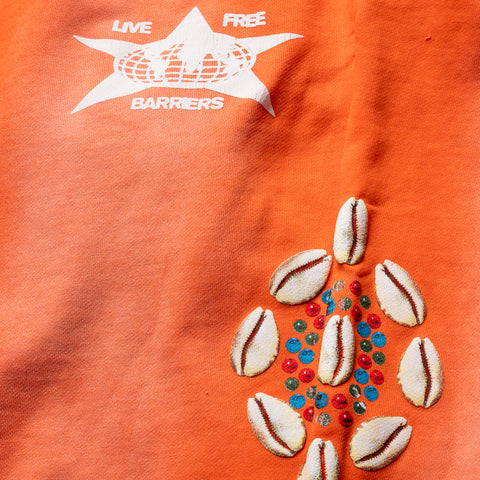 Barriers Worldwide Cowrie Shell Sweatshort - Orange