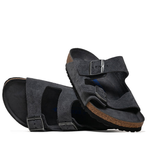 Birkenstock Arizona Soft Footbed Suede - Charcoal Tonal