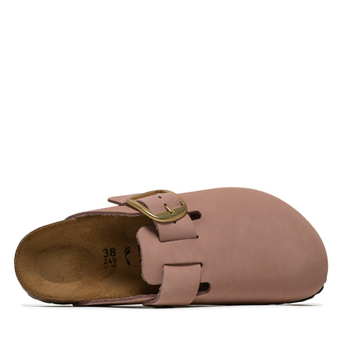 Women's Birkenstock Boston Big Buckle Nubuck - Soft Pink