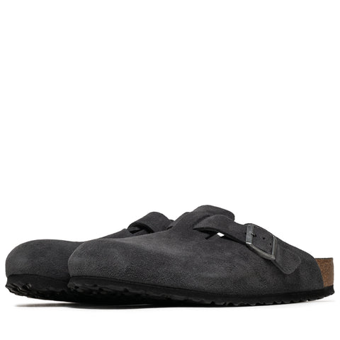 Birkenstock Boston Soft Footbed Suede - Charcoal