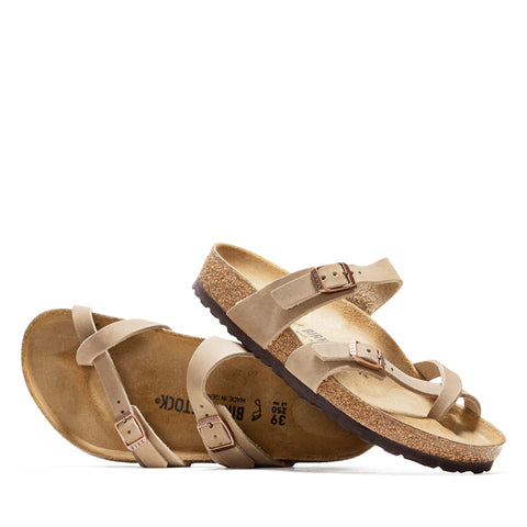 Women's Birkenstock Mayari Oiled Leather - Tobacco Brown