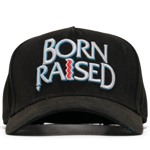 Born x Raised Crooked Strapback - Vintage Black