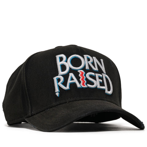 Born x Raised Crooked Strapback - Vintage Black