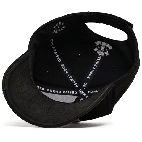 Born x Raised Crooked Strapback - Vintage Black