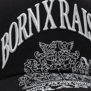Born x Raised Paranoia Crest Snapback - Black