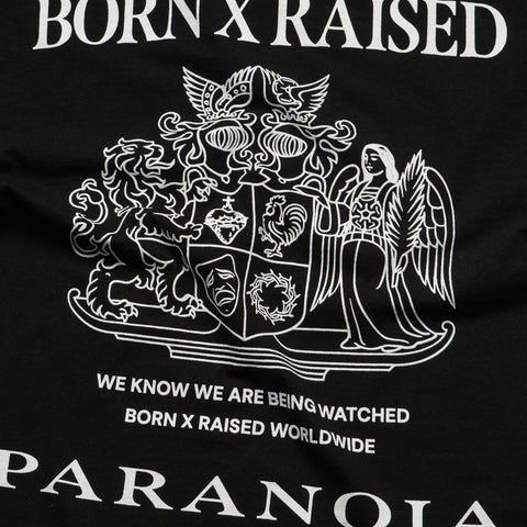 Born x Raised Paranoia Crest Tee - Black