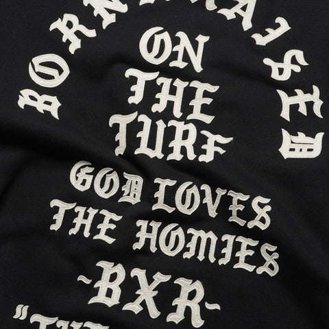 Born x Raised The Town Felt Letter Crewneck - Black
