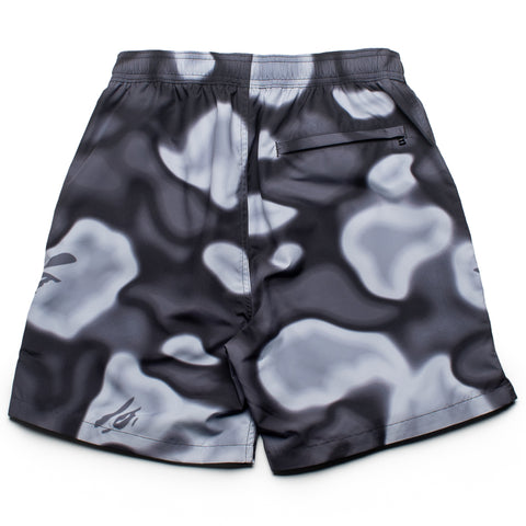 A Bathing Ape Liquid Camo One Point Beach Shorts - Black