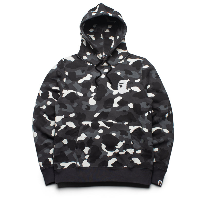 Black and white camo bape hoodie online