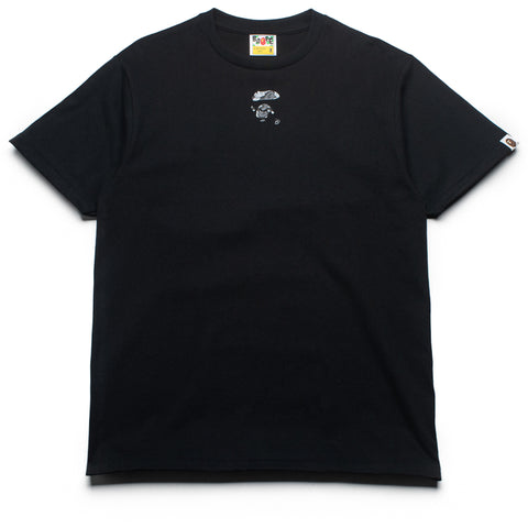 A Bathing Ape Liquid Camo Ape Face Tee - Black