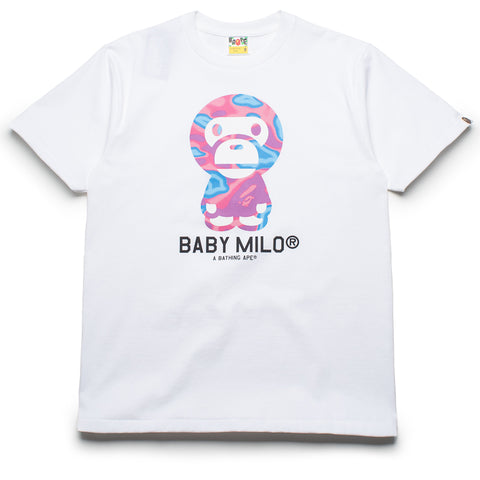 A Bathing Ape Liquid Camo Baby Milo Tee - White/Pink