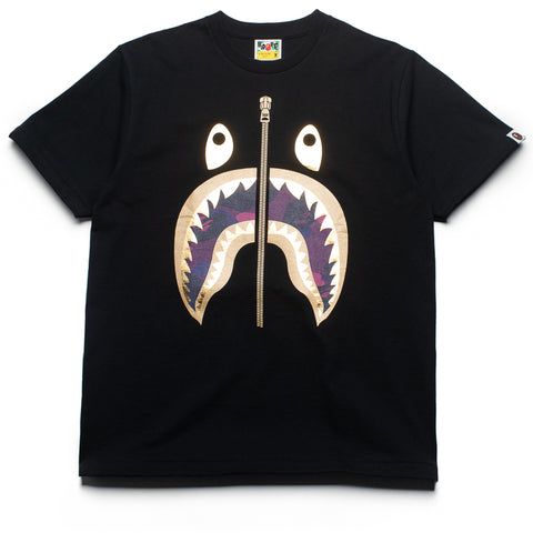 A Bathing Ape ABC Camo Side Shark Tee - White/Green