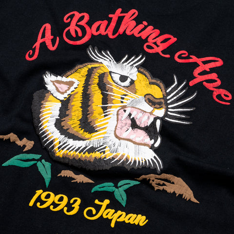 A Bathing Ape Embroidery Style Souvenir Logo Tee - Black