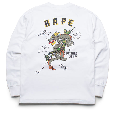 A Bathing Ape Souvenir L/S Tee - White